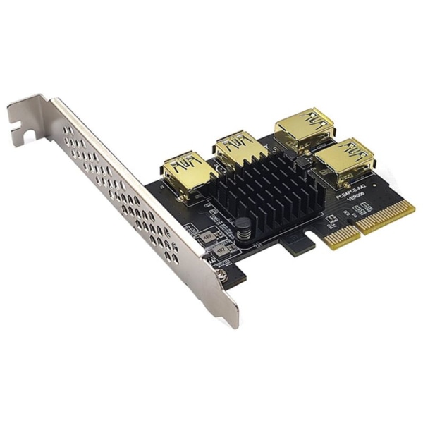 PCIE Riser-kort 1 til 4 utvidelseskort X4 X16 grafikk-kabler adaptere