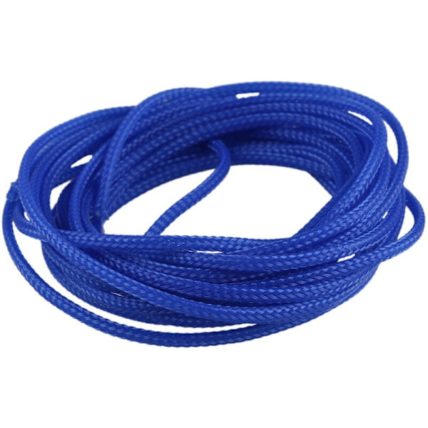 5M 4mm Kabel Flet Kabel Hylster Ærme Slange Blå