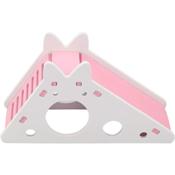Hamstertrappa, Hamsterhus Djurmontering Vila Bo Hamsterklättringsleksaker Trä (Rosa)