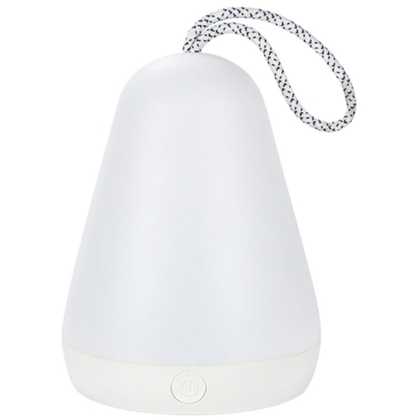 LED bærbar natlampe USB genopladelig silikone soveværelse seng bordlampe udendørs lanterne, hvid
