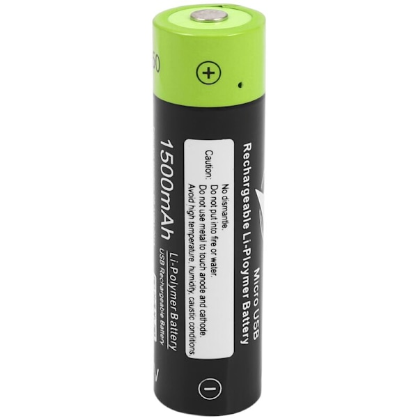 1 st 18650 Laddningsbart Batteri 3.7 V 1500Mah Aa Usb Laddning Litiumbatteri Utrustat Med -Usb Laddning