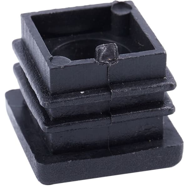 Firkantede rør ender indsæt rør stik M8 gevind 20X20Mm 20stk sort
