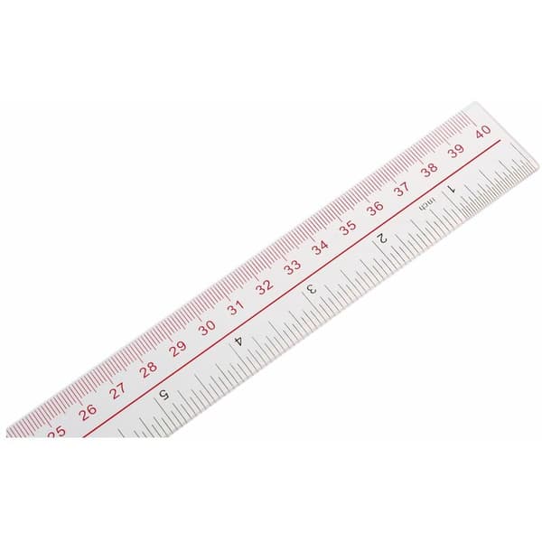 40cm 16 tommer længde mål klar plast lige kant lineal