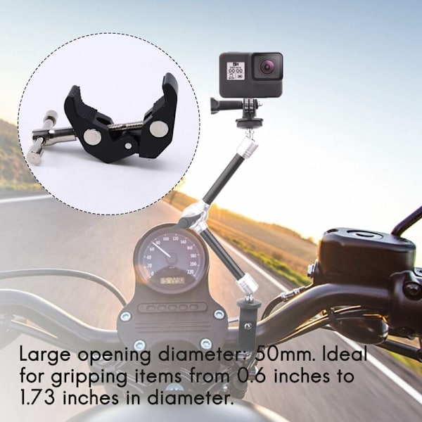 2-pack klämmor för fotografi/1/4 och 3/8 tums klämmor för Dslr-borrmaskiner, 15 mm stänger, lampor, paraplyer, krokar, platt glas