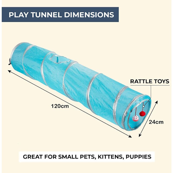 2 st katt serie hopfällbar husdjur tunnel leksak inomhus utomhus valp leksak för pussel träning gömma