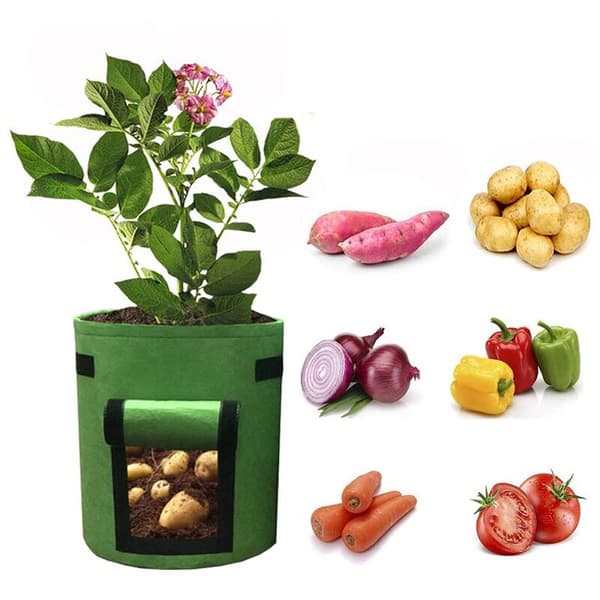 4 st potatisodlingsväskor, växtväskor för skörd av morötter, lök, tomater och grönsaker (7 gallon)