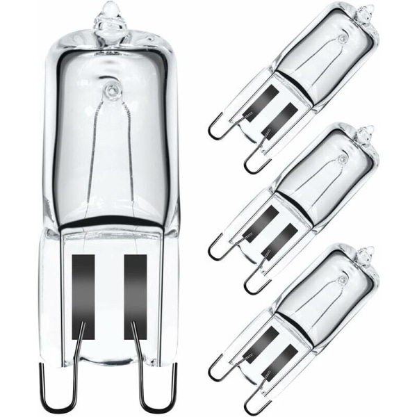 G9 Halogen Oven Light Bulb 40W 230V, G9 Oven Light Bulb, Microwave Light Bulb, 300°C Tolerance Light Bulb, Pack of 4--