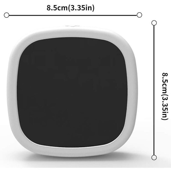 Röstyrning Silikon Digital Väckarklocka med Display, Intelligent Röst, Stöttålig, Fallskyddad Fickröst Aktiverad Silikonklocka, Vit