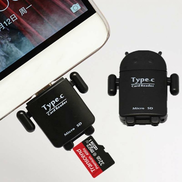 Type-C - TF Android OTG -kortinlukija, kannettava ja tyylikäs