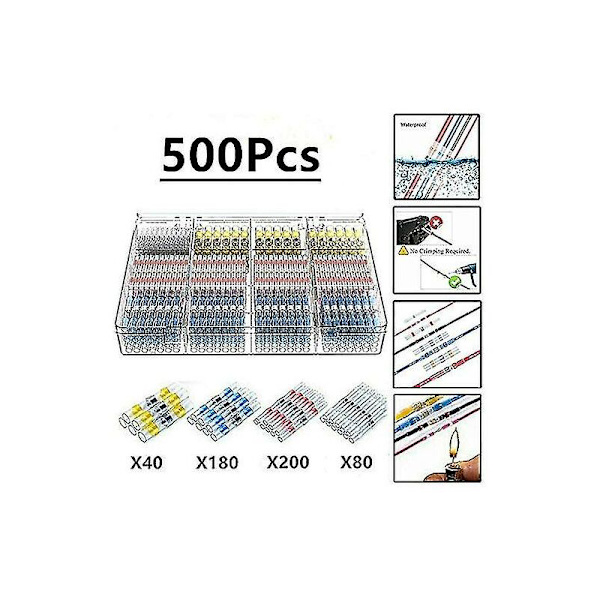 500 stk. elektrisk loddetin krympeflexrør, Maidodo Seal