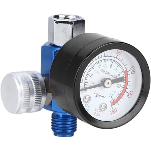 1/4” Lufttrykkregulator, Lufttrykkregulator for sprøytepistol, Lakkpistol, Trykkreguleringsventil, Verktøytilbehør