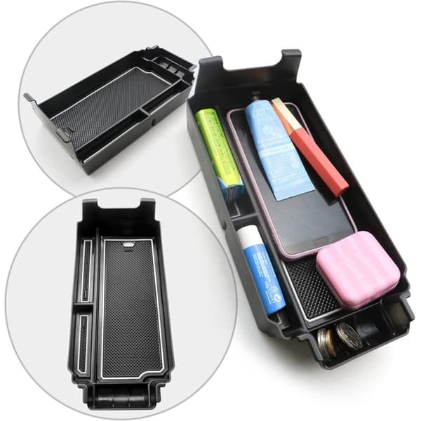 Center Console Organizer Tray för Rogue T33 2021 2022 Armrest Insert Förvaringsbox Divider Tillbehör, Vit