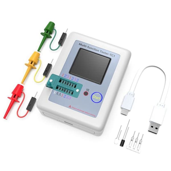 LCR TC1 1,8 tums TFT LCD-skärm Multimeter Transistor Tester Diode Triode Kondensator Resistor Tester