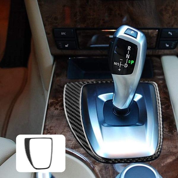 Bil Central Control Gear Shift Panel Fiber Sticker Trim Dekaler til 5 Serie E60 2008-2010 Tilbehør