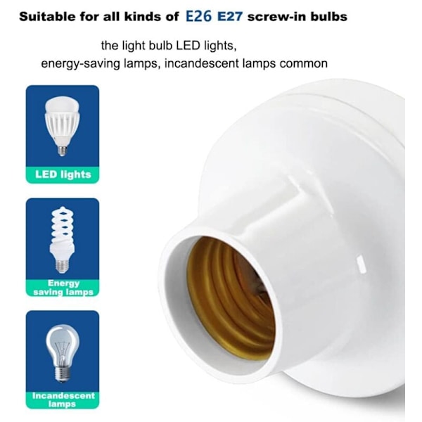 Fjärrstyrd Ljussockel E27 Glödlampsockel Adapter ZigBee Smart Ljushållare WIFI Intelligent Röststyrd Ljussockel