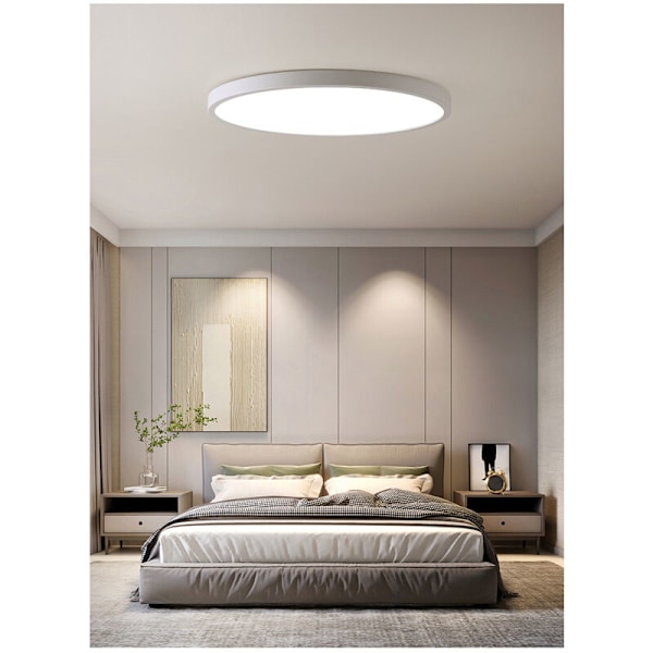 Minimalistinen ultraohut LED-kattovalaisin, halkaisija 23 cm, valkoinen valo, 220V, sopii makuuhuoneisiin, toimistoihin ja olohuoneisiin