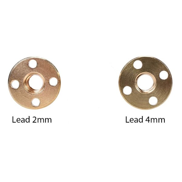 T8 Anti-Fjädermutter Stigning 2mm, Mm Elimineringsutrymme för 8 Trådad Stångskruv (4-pack)