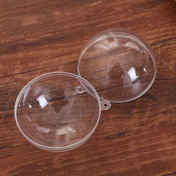 Helt ny öppningsbar plastjulgransdekoration boll transparent transparent boll dekoration presentask 3CM