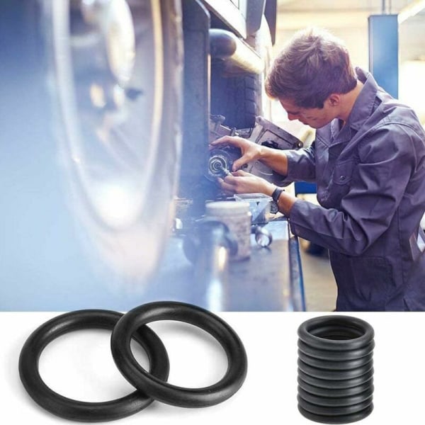 225 st gummi O-ringar, 18 storlekar O-ring kit sortiment O-ring tätningar för bil VVS allmän reparation, svart