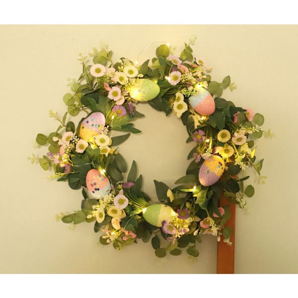 Påske Simulering Egg Eukalyptus Krans Kunstige Blomster Blad DIY Barn Gave Bryllup Dekorasjon Bursdag Begs