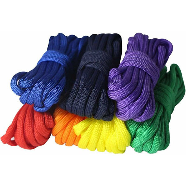 7 stk Regnbue Multifunksjon Paracordes for Parachute Armbånd Tilfeldig Farge