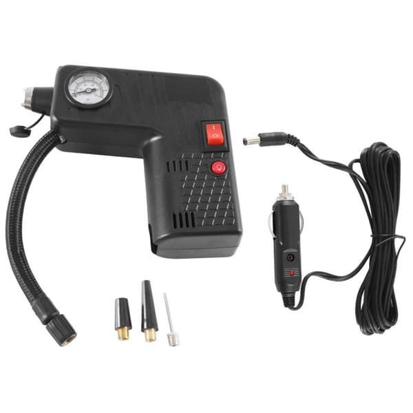 -301 Multifunktionel Luftpumpe Bil Luftpumpe Bærbar Luftpumpe Auto Tilbehør, Sort