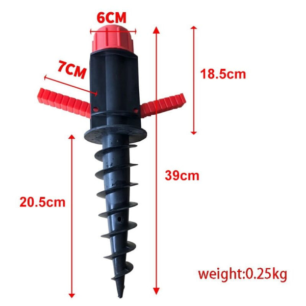 Strandparasoll Sandanker Utendørs Camping Plen Auger Spiralstativ Heavy Duty Oppbevaringsstativ Terrasse Plen Hjem Hage