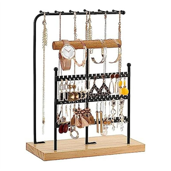 Organizer Holder, Metal Display Stativ, 5-lags Ørering Holder til Ører, Opbevaring