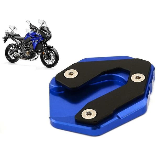Motorcykel Kickstand Fod Side Stand Extension Pad Plade Sort