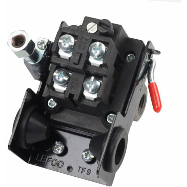 Lefoo Luftkvalitetskompressor Trykkbryterkontroll 95-125 Psi 4 Port