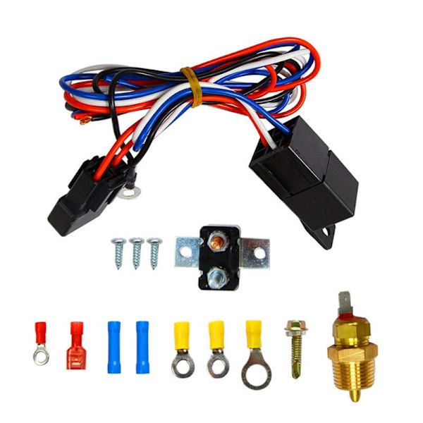 175-185 Graders 40 Amp Motor Elektrisk Køling Radiator Fan Termostat Temperatur Afbryder Relæ Sensor Kit