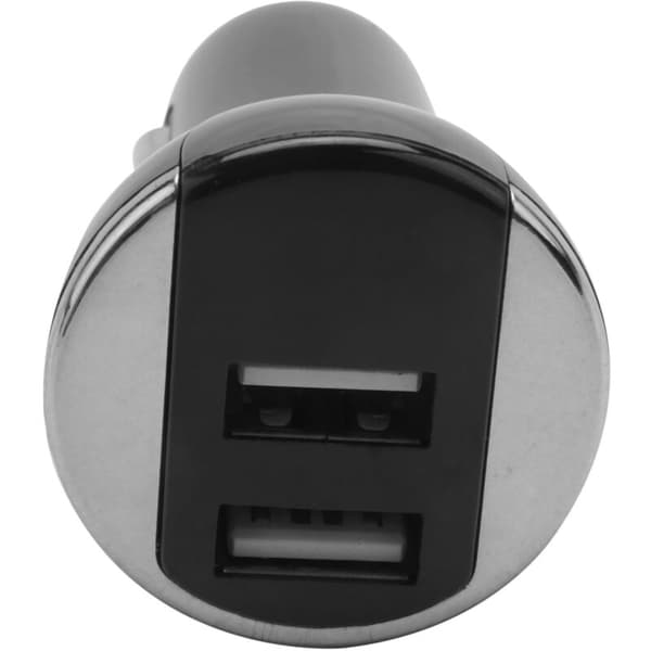 Dobbelt USB-telefonbillader til Xiaomi 5V/2.4A Billader til Iphone X 7 Telefonopladning i bil Universal opladeradapter Sort-sølv