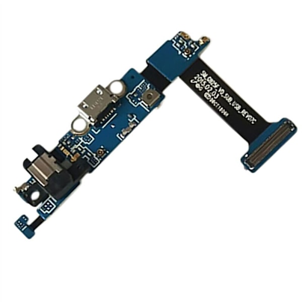 2X USB Dokk Lading Port Flex Kabel for Galaxy S6 Edge / G925F med Mikrofon og Hodetelefonuttak Erstatning