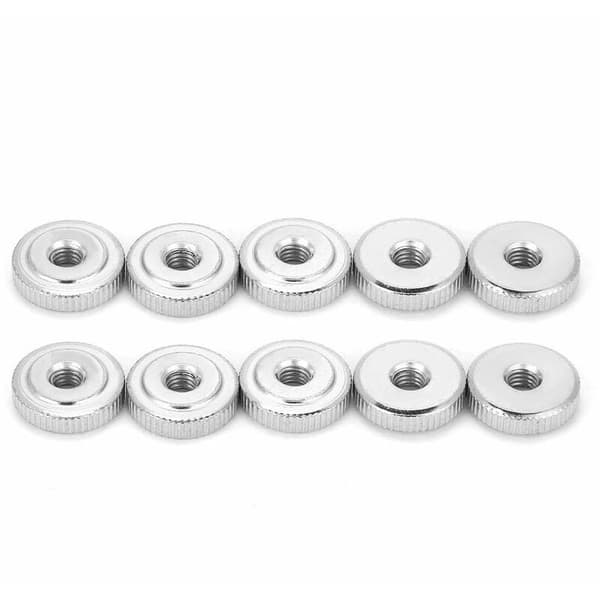 10 kpl knurled mutterit, pyöreät knurled mutterit, GB807 M8 hiiliteräskahvan mutteri knurled mutterit(M8)