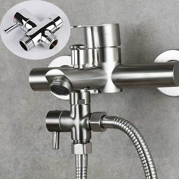 Omstillingsventil Omstillingsventil Omstillingsventil Trevejsventil Til Toilet Badeværelse Køkken Håndbruser Og Fast Håndbruser, Universal Brusersystem