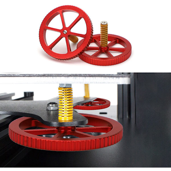 3D-printer Tilbehør Rød Nivelleringsmøtrik 3 Top og 1 Bundsøjle Sæt PTFE Rørskærer til 3/3 Pro