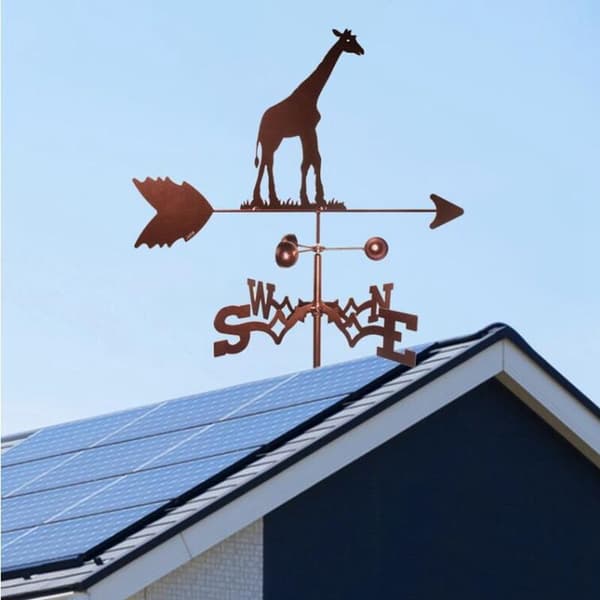 Giraff Giraff Rostfritt Stål Sprayfärg Utomhus Takprydnader