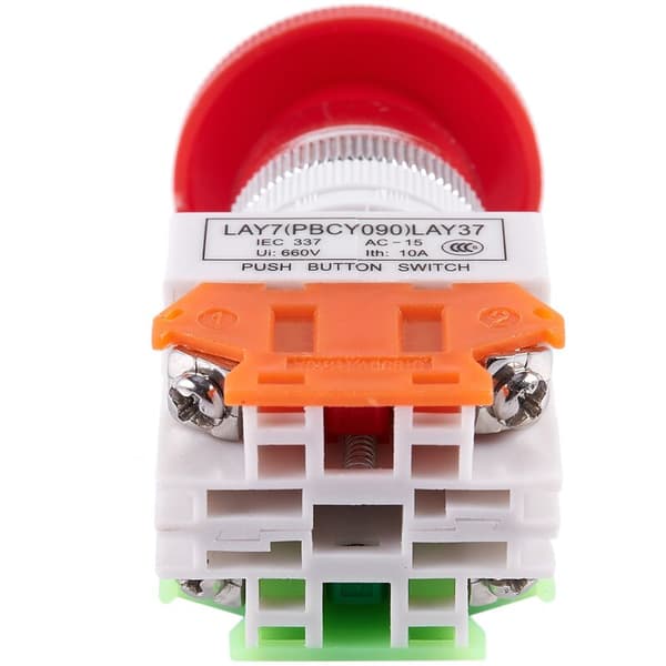 600V 10A Momentary Switch Rød og Grønn Sopp Trykknapp Stasjon