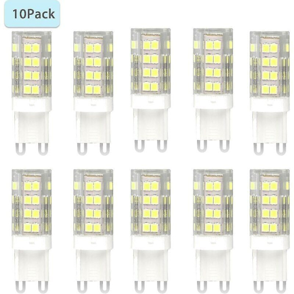 Set med 10 vita G9 LED-lampor