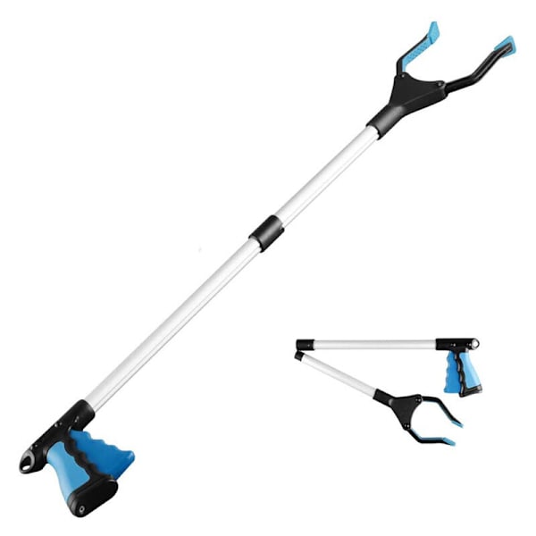 Pickup-værktøj, 32\" sammenklappelig forlængergrabber, aluminium hjælpeværktøj til handicappede med roterende gummigrebs, lang armforlænger til affaldsopsamler - Sunny O