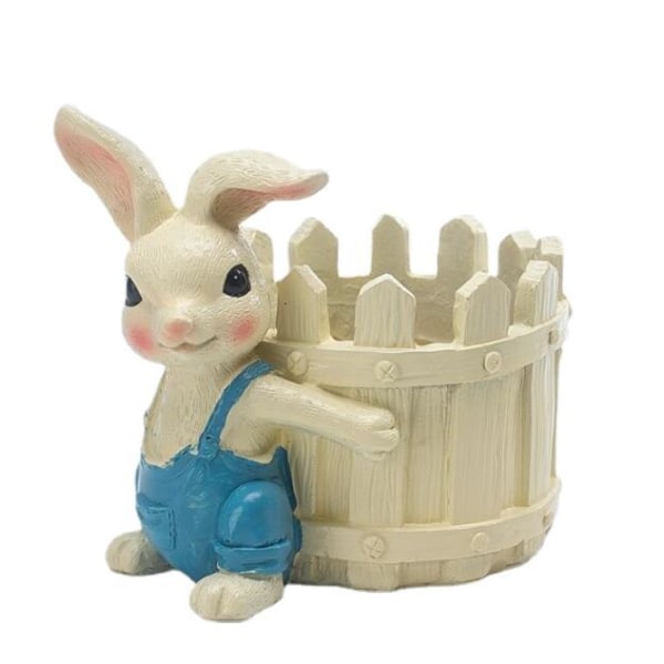 Stor kaliber kreativ personlighed kanin harpiks urtepotte vase dekoration (A-bunny hegn urtepotte)
