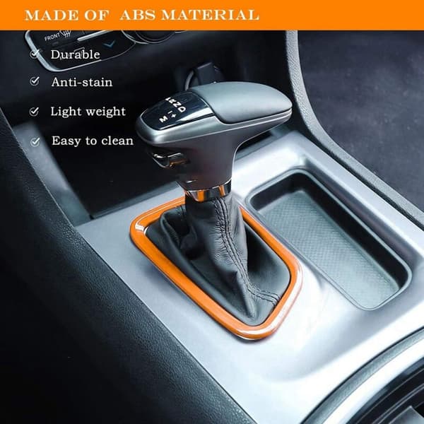 Interiørtilbehør Central Control Gear Shift Panel Cover Trim til 2015-2021 Charger Ramme Stickers Dekor, Orange