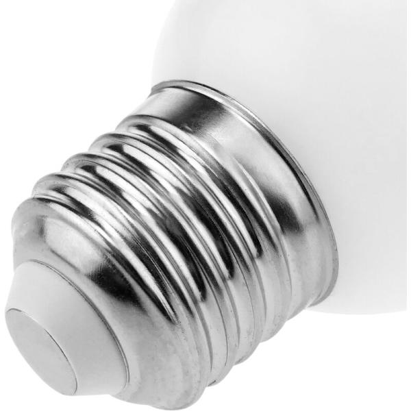 Kuleformet LED-pære E27 1,5 W med 6400 K kaldt lys 43 x 70 mm