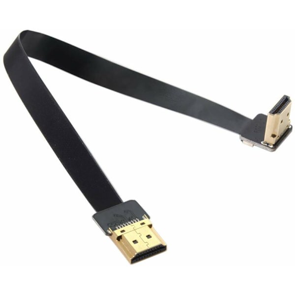 CYFPV FPV fladt HDMI-han til HDMI-han vinklet kabel 90D HDTV FPC til luftfotografering FPV HDTV Multicopter (20cm)