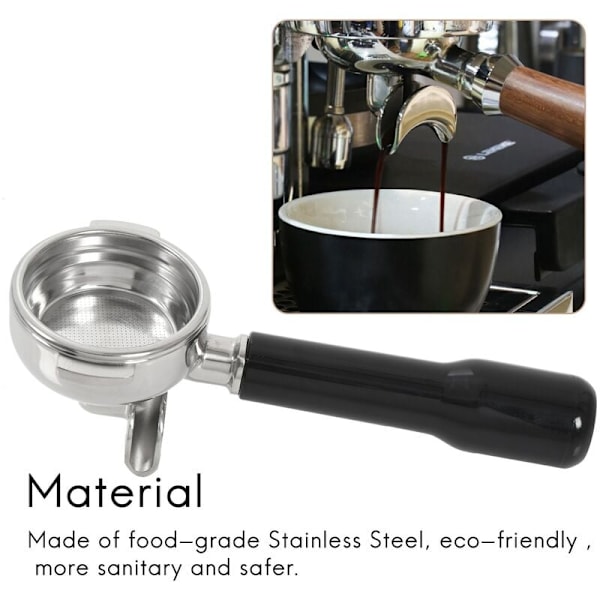 Filterholder 58MM Rustfrit Stål Kaffemaskine Bundfilterholder til Fusée / Expobar Dobbelt Mund / E61 / FAEMA