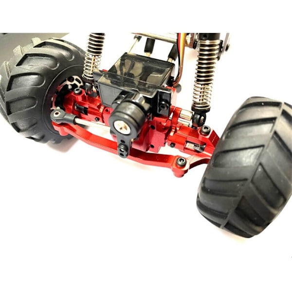 Metal ohjausvarsi vetostanko vetotanko HBX 2098B 1/24 RC-auton päivitysosat lisävarusteet, punainen