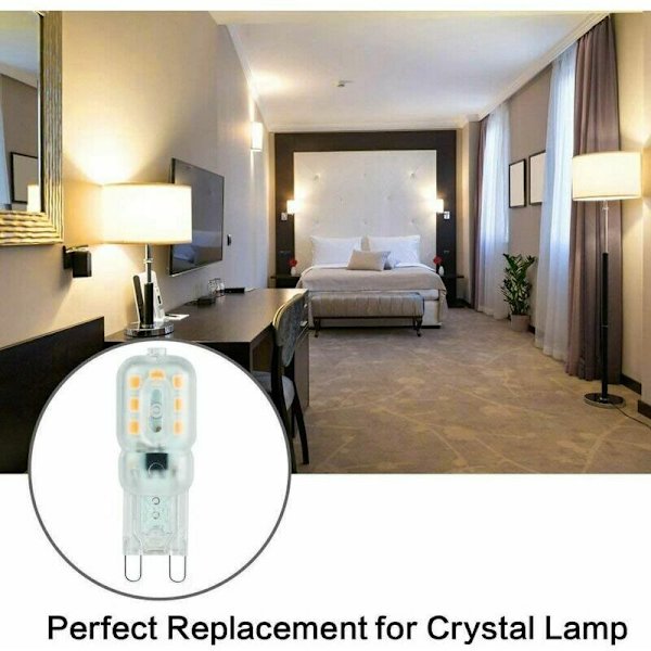 G9 LED-lampa, Varmvit 3000K, G9 LED 3W (Motsvarande 33W Halogenlampa), AC 220-240V - Strålvinkel 360°, [Energiklass A+] 6-pack
