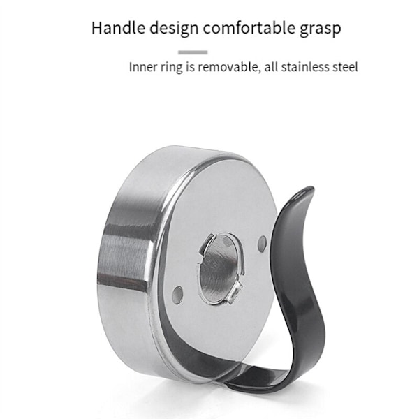 Rustfrit stål donutform kageform multifunktionel donut ring fondant cookie muffin maker bageform 6Pack