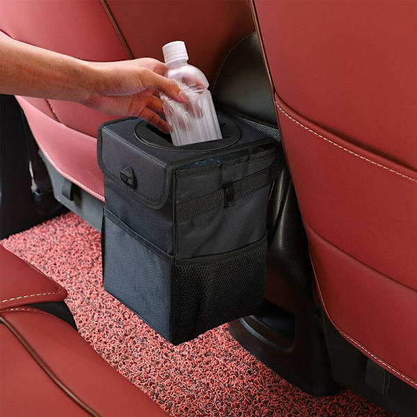 Vedenpitävä taitettava roskakori autoon, roskapussi, auton järjestäjä maasturiin, kuorma-autoon, autoon, 6L-