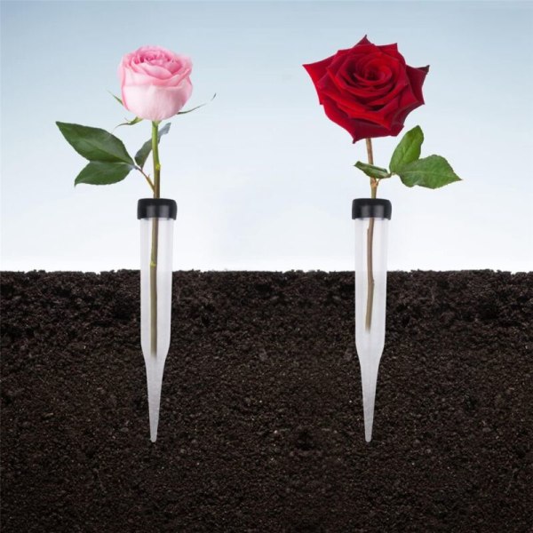 Blomrör Set om 50 Plast Blomrör, Transparenta Blomrör, Återanvändbara Blommor, Blomrör